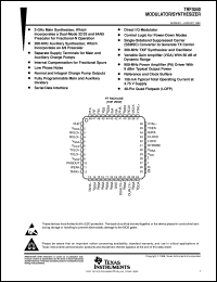 TRF3040PHP datasheet:  MODULATOR/SYNTHESIZER TRF3040PHP