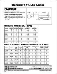 MT4118-O datasheet: Standard T-1.75 LED lamp. Lens color orange diff. Luminous intensity(mcd): 8.2(min), 75(typ) @20mA. Peak waveiength 635 nm. MT4118-O