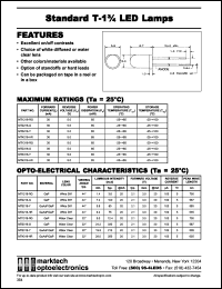 MT3318-Y datasheet: Standard T-1.75 LED lamp. Lens color water clear. Luminous intensity(mcd): 19.8(min),210(typ) @20mA. Peak waveiength 585 nm. MT3318-Y