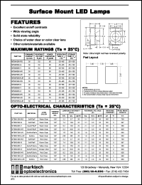 MTSM135K-RG datasheet: Surface mount LED lamp. Lens color water clear. Luminous intensity(mcd): 2.2(min), 3.7(typ). Peak wavelength 700 nm. MTSM135K-RG