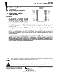 TRF2052PW datasheet:  LOW VOLTAGE 2 GHZ SYNTHESIZER TRF2052PW