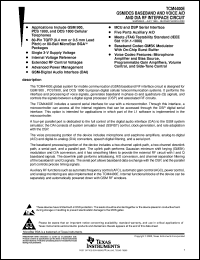 TCM4400EPET datasheet:  GSM/DCS BASEBAND AND VOICE A/D AND D/A RF INTERFACE CIRCUIT TCM4400EPET