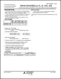 MH4V6445BXJJ-6 datasheet: 268435456-bit dynamic RAM MH4V6445BXJJ-6