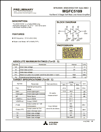 MGFC5109 datasheet: Ka-band 3-stage self bias noise amplifier MGFC5109