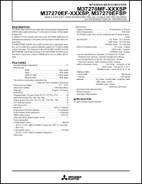 M37270EFSP datasheet: Single-chip 8-bit CMOS microcomputer with closed caption decoder M37270EFSP