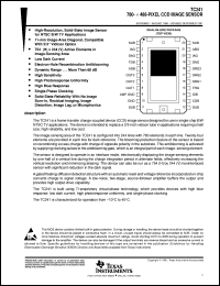 TC241-21 datasheet:  780- X 488-PIXEL CCD IMAGE SENSOR TC241-21