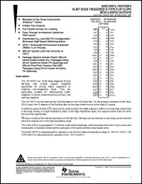 74AC16374DLR datasheet:  16-BIT EDGE-TRIGGERED D-TYPE FLIP-FLOPS WITH 3-STATE OUTPUTS 74AC16374DLR