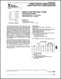 CD54ACT374F3A datasheet:  OCTAL D-TYPE FLIP-FLOPS WITH 3-STATE OUTPUTS CD54ACT374F3A