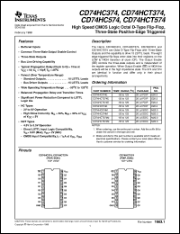 CD54HCT574F datasheet:  HIGH SPEED CMOS LOGIC OCTAL POSITIVE-EDGE TRIGGERED D-TYPE FLIP-FLOPS WITH 3-STATE OUTPUTS CD54HCT574F