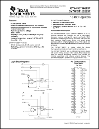 CY74FCT162823ATPAC datasheet:  18-BIT D-TYPE FLIP-FLOPS WITH 3-STATE OUTPUTS CY74FCT162823ATPAC