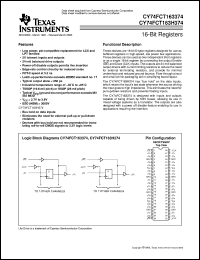 CY74FCT163374CPACT datasheet:  16-BIT EDGE-TRIGGERED D-TYPE FLIP-FLOPS WITH 3-STATE OUTPUT CY74FCT163374CPACT