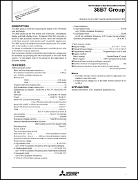 M38B70F4H-XXXFP datasheet: RAM size: 192 bytes; single-chip 8-bit CMOS microcomputer M38B70F4H-XXXFP