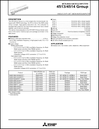 M34513M4-XXXFP datasheet: RAM size: 256 bytes; single-chip 4-bit CMOS microcomputer M34513M4-XXXFP