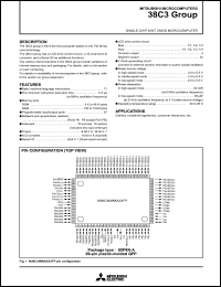 M38C30M2AXXXFP datasheet: RAM size: 192 bytes; single-chip 8-bit CMOS microcomputer M38C30M2AXXXFP