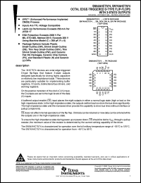 SNJ54AHCT574J datasheet:  OCTAL EDGE-TRIGGERED D-TYPE FLIP-FLOPS WITH 3-STATE OUTPUTS SNJ54AHCT574J