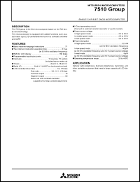 M37510M2XXXFP datasheet: Single-chip 8-bit CMOS microcomputer M37510M2XXXFP