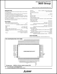 M38250M1DXXXFP datasheet: RAM size: 192 bytes; single-chip 8-bit CMOS microcomputer M38250M1DXXXFP