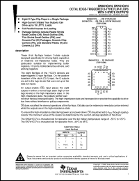 SN54HC374J datasheet:  OCTAL D-TYPE EDGE-TRIGGERED FLIP-FLOPS WITH 3-STATE OUTPUTS SN54HC374J