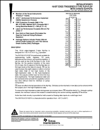 SN74ALVCH16374DGGR datasheet:  16-BIT EDGE-TRIGGERED D-TYPE FLIP-FLOP WITH 3-STATE OUTPUTS SN74ALVCH16374DGGR