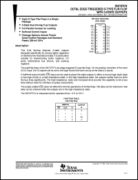 SN74F574DW datasheet:  OCTAL EDGE-TRIGGERED D-TYPE FLIP-FLOPS WITH 3-STATE OUTPUTS SN74F574DW