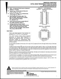 SN74LV574PWLE datasheet:  OCTAL EDGE-TRIGGERED D-TYPE FLIP-FLOP WITH 3-STATE OUTPUTS SN74LV574PWLE