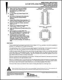 SN74LVTH374DWR datasheet:  3.3-V ABT OCTAL EDGE-TRIGGERED D-TYPE FLIP-FLOPS WITH 3-STATE OUTPUTS SN74LVTH374DWR