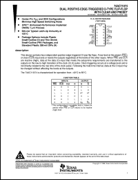 74AC11074D datasheet:  DUAL POSITIVE-EDGE-TRIGGERED D-TYPE FLIP-FLOPS WITH CLEAR AND PRESET 74AC11074D