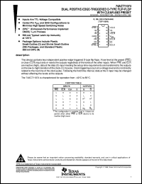 74ACT11074DR datasheet:  DUAL POSITIVE-EDGE-TRIGGERED D-TYPE FLIP-FLOPS WITH CLEAR AND PRESET 74ACT11074DR