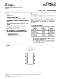 CD54ACT174F3A datasheet:  HEX D FLIP-FLOPS WITH RESET CD54ACT174F3A