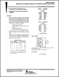 SN5472J datasheet:  AND-GATED J-K MASTER-SLAVE FLIP-FLOPS WITH PRESET AND CLEAR SN5472J