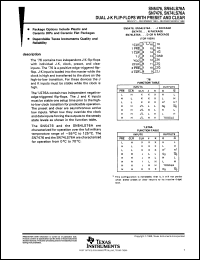 SNJ5476J datasheet:  DUAL J-K FLIP-FLOPS WITH PRESET AND CLEAR SNJ5476J