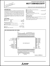 M37735MHBXXXFP datasheet: Single-chip 16-bit CMOS microcomputer M37735MHBXXXFP