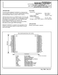 M6MGB162S2BVP datasheet: 16777216-bit (1048576-word by 16-bit) CMOS 3.3V-only flash memory M6MGB162S2BVP