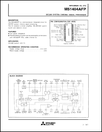 M51404AFP datasheet: Secam system chroma signal processor M51404AFP