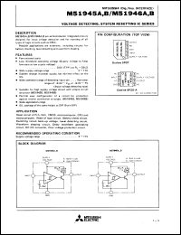 M51945BL datasheet: Voltage detecting, system resetting IC M51945BL