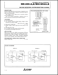 M51951ABML datasheet: Voltage detecting, system resetting IC M51951ABML