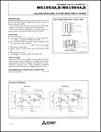 M51954BFP datasheet: Voltage detecting, system resetting IC M51954BFP
