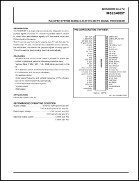 M52340SP datasheet: PAL/NTSC system single-chip color TV signal processor M52340SP