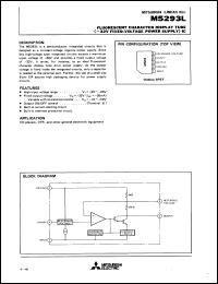 M5293L datasheet: Fluorescent character display tube (-32V fixed-voltage power supply) IC M5293L