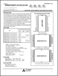 M5M5V208FP-10L datasheet: 2097152-bit (262144-word by 8-bit) CMOS static RAM M5M5V208FP-10L