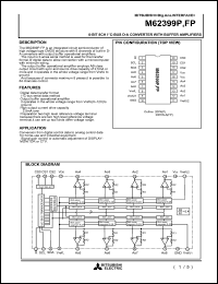 M62399FP datasheet: 8-bit 8ch I2C-bus D-A converter with buffer amplifier M62399FP
