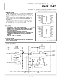 M62211P datasheet: General purpose multi function DC-DC converter M62211P