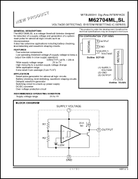 M62704SL datasheet: Voltage deflection, system resetting IC M62704SL