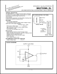 M62705ML datasheet: Voltage deflection, system resetting IC M62705ML