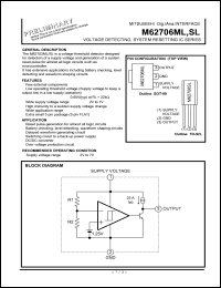 M62706ML datasheet: Voltage deflection, system resetting IC M62706ML