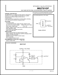M62781GP datasheet: Voltage detecting, system resetting IC M62781GP