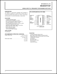 M64894AFP datasheet: Serial input PLL frequency synthesizer for TV/VCR M64894AFP