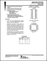 SNJ54ALS273W datasheet:  OCTAL D-TYPE FLIP-FLOPS WITH CLEAR SNJ54ALS273W