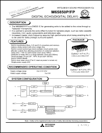 M65850FP datasheet: Digital echo (digital delay) M65850FP