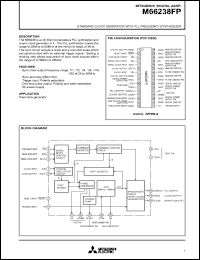 M66238FP datasheet: Standard clock generator with P:: frequency synhtesizer M66238FP